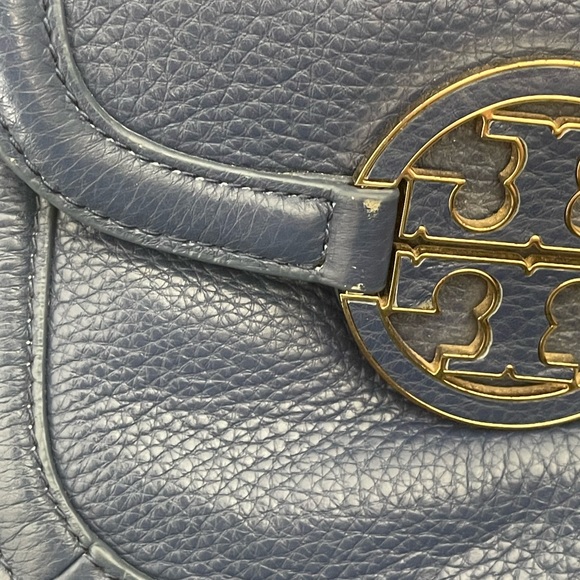 Tory Burch blue Amanda Satchel purse - Picture 7 of 7